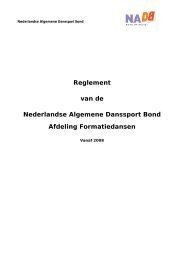 Reglement van de Nederlandse Algemene Danssport Bond ... - NADB