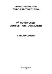 9th WORLD CHESS COMPOSITION TOURNAMENT