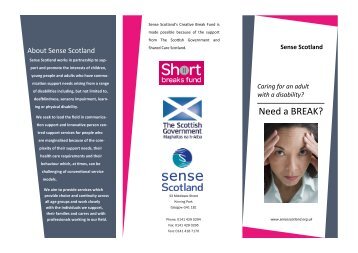 Download the leaflet - Sense Scotland