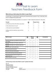 Feedback Form - RYA Scotland