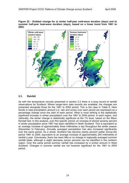Patterns of climate change across Scotland: technical report - Sniffer