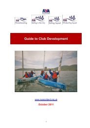 RYA Scotland Club Development Manual