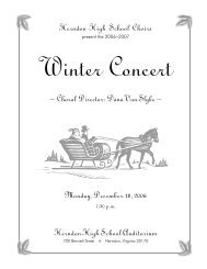 Winter - Herndon High School Choir, Herndon VA