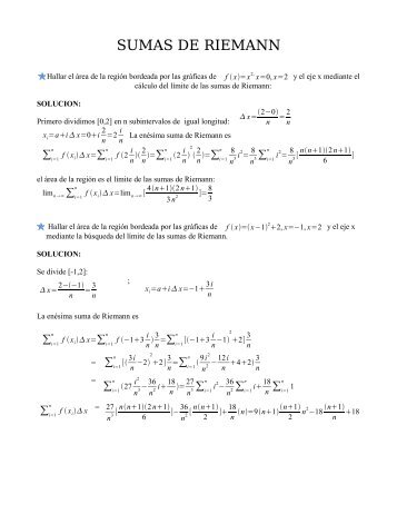 SUMAS DE RIEMANN