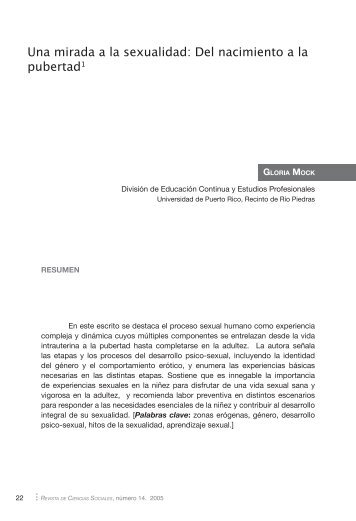 Una mirada a la sexualidad - Revista de Ciencias Sociales