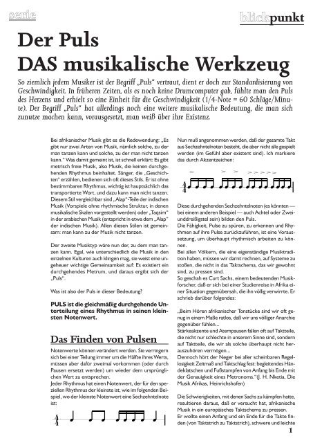 Rhythmus fÃ¼r den Unterricht 5.PDF - Gerhard Reiter