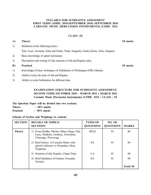 Secondary School Curriculum 2012 - Central Board of Secondary ...