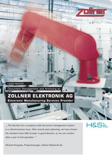 ZOLLNER ELEKTRONIK AG - H&S Heilig and Schubert Software AG