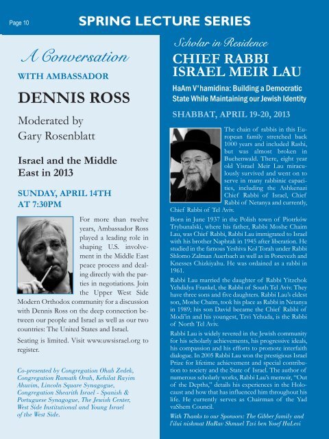 Brochure - The Jewish Center