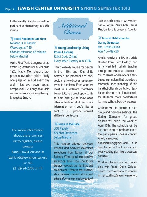 Brochure - The Jewish Center