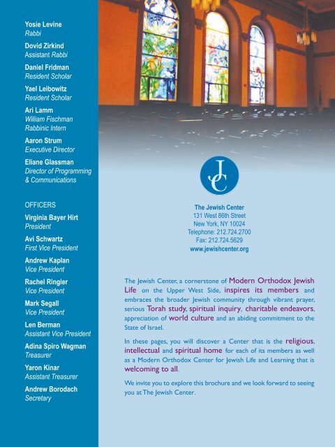 Brochure - The Jewish Center