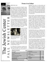 Fall Newsletter 2012 withouth Wigod.pdf - The Jewish Center