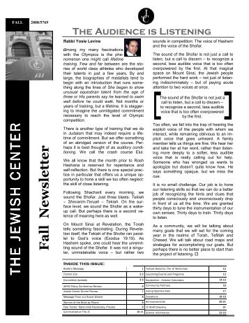 Fall Newsletter 8-26-08(1).pdf - The Jewish Center