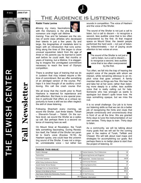 Fall Newsletter 8-26-08(1).pdf - The Jewish Center