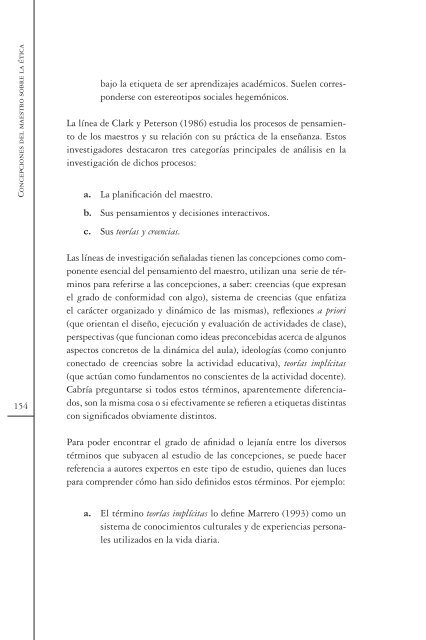 Concepciones del maestro sobre la ética