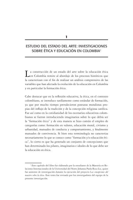 Concepciones del maestro sobre la ética