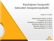 Kauhajoen kaupunki -talouden tasapainopaketti- - Neviso Oy