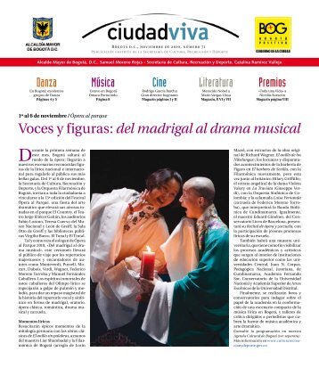 Voces y figuras: del madrigal al drama musical - Ciudad Viva