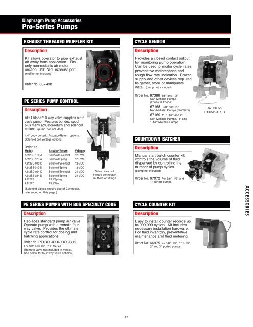 ARO Diaphragm and Piston Pumps