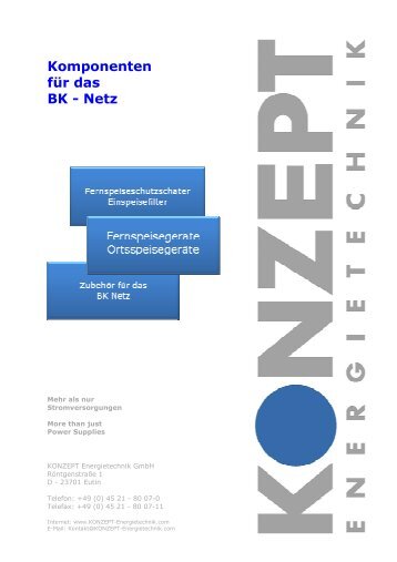 Katalog - BK-Netze