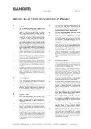 General Sales Terms and Conditions of Delivery ... - Sander elektronik