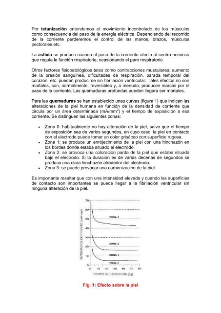 Corriente elÃ©ctrica: efectos al atravesar el organismo ... - IES Alquibla