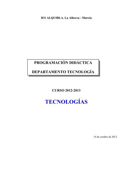 ProgramaciÃ³n didÃ¡ctica - IES Alquibla