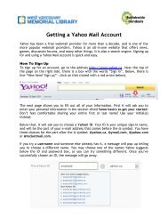 Getting a Yahoo Mail Account - West Vancouver Memorial Library