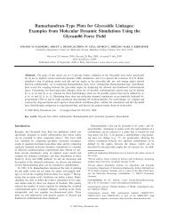 Ramachandran-type plots for glycosidic linkages - the College of ...