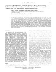 Comparison of Model Chemistry and Density Functional Theory ...