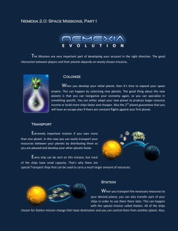Nemexia 2.0: Space Missions, Part I
