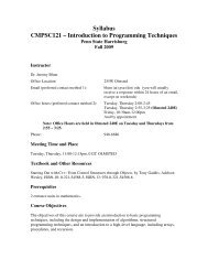 Syllabus CMPSC121 â Introduction to Programming Techniques