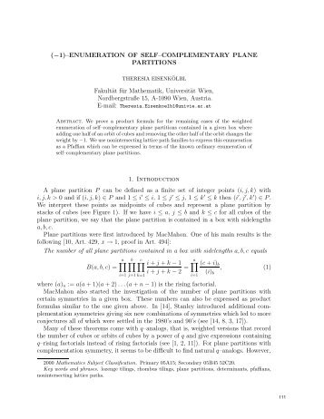 enumeration of self-complementary plane partitions