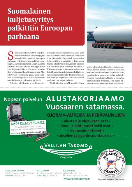 Kuljetus & Logistiikka 3 / 2015