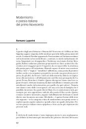 Modernismo e poesia italiana del primo Novecento - Allegoria