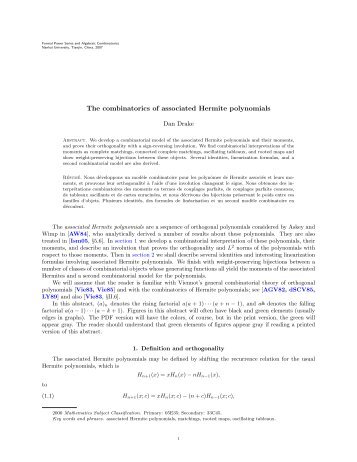 The combinatorics of associated Hermite polynomials