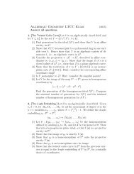 Algebraic Geometry LTCC Exam