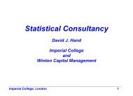 David J Hand - 'Statistical Consultancy'