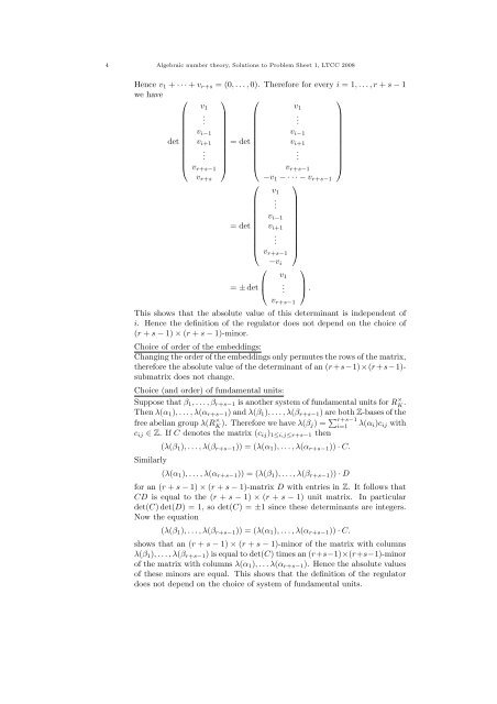 Algebraic number theory LTCC 2008 Solutions to Problem Sheet 1