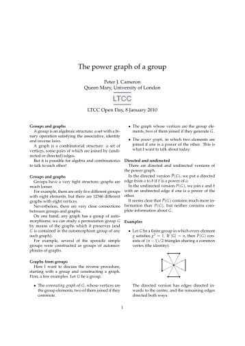 The power graph of a group