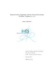 Chapters 1, 2, 3 - IHES