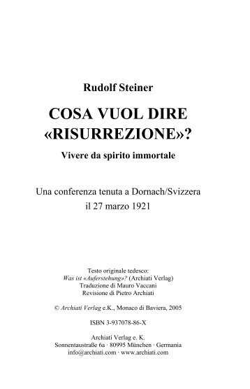 steiner - cosa vuol dire risurrezione.pdf - Libera Conoscenza