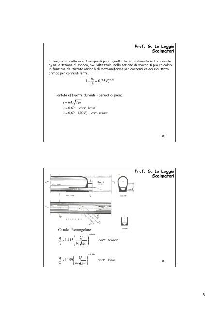 lezione 20a scolmatori.pdf - Dipartimento di Ingegneria Idraulica ed ...