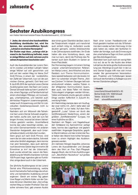 Lorenz Dental - Zahnseite 02/2015