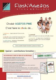 Spécial « contributions formation » - Agefos PME