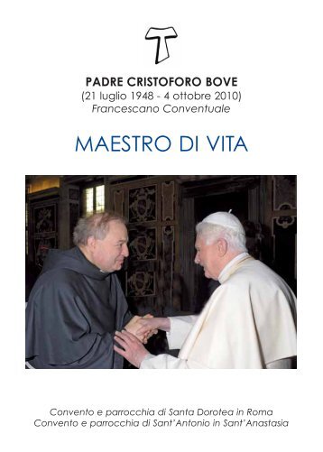 padre cristoforo bove - Provincia Romana dei Frati Minori Conventuali