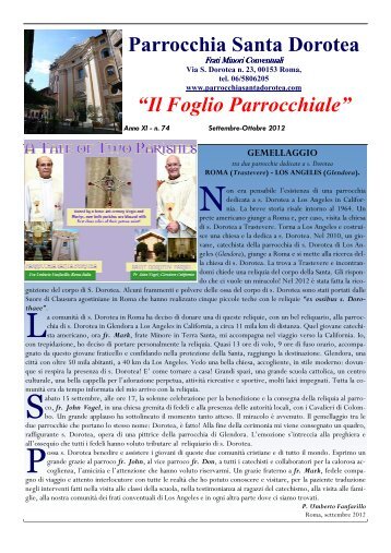 clicca qui - Provincia Romana dei Frati Minori Conventuali