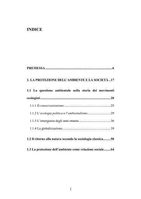 SocietÃ  e comunicazione nei parchi naturali - Filosofia ambientale