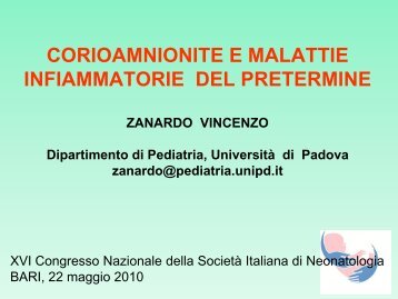 V. Zanardo (Padova) - Congresso 2010 - SocietÃ  Italiana di ...