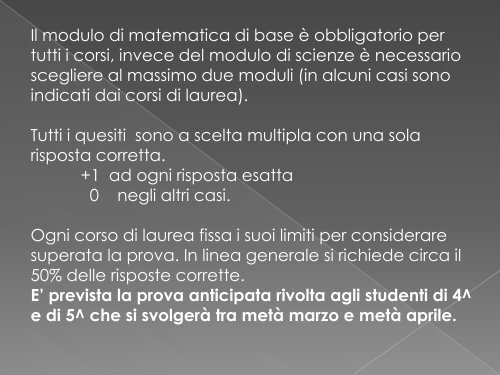 Verso l'universitÃ  - Liceo scientifico Albert Einstein